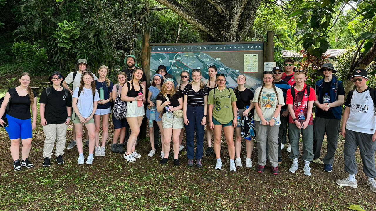 Animal Care and Travel & Tourism students from Wakefield College in Fiji