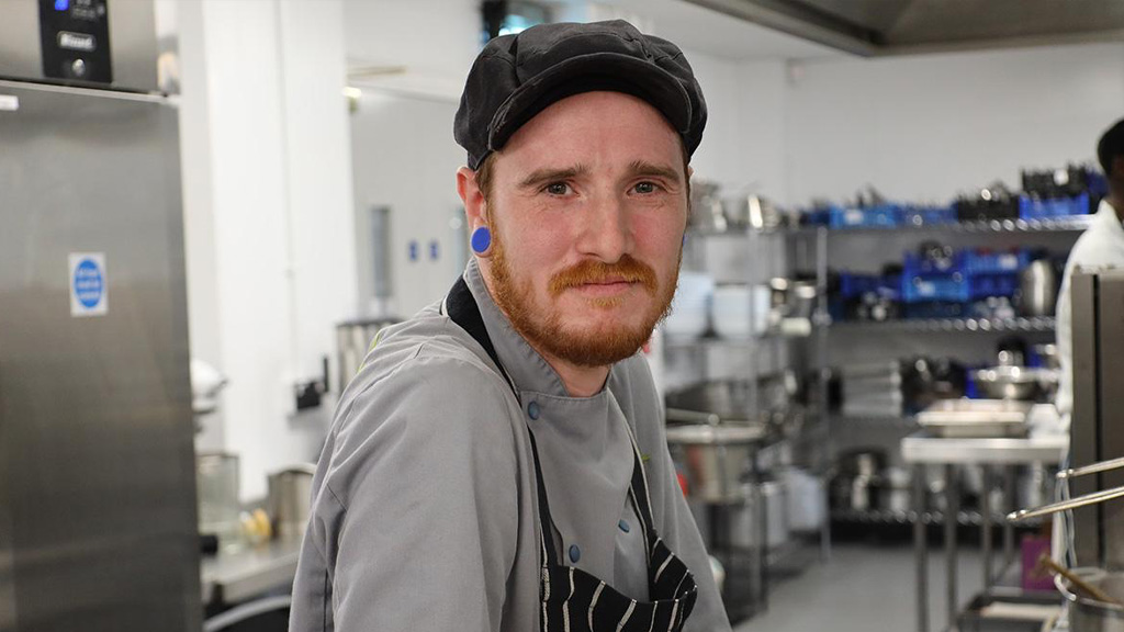 Jarret Edwards, Level 3 NVQ Diploma in Professional Cookery student at Wakefield College