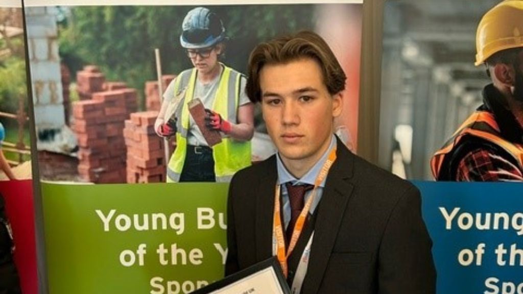 Student at Young Builder of the Year Awards 