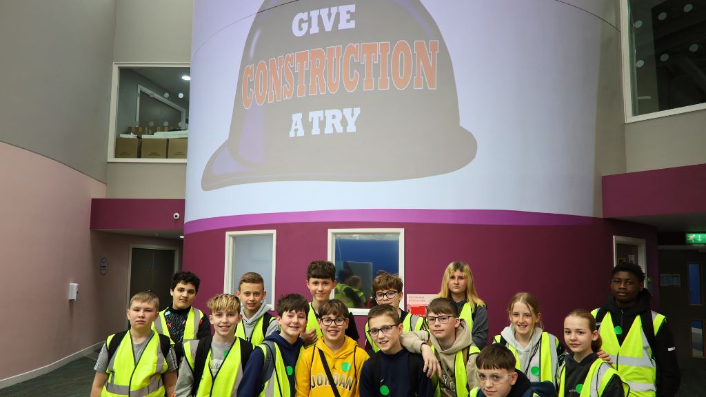 Students posing together at Castleford College