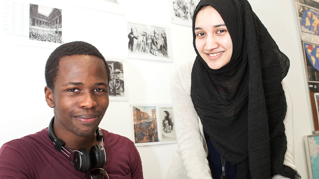 Tutor and a student in class together