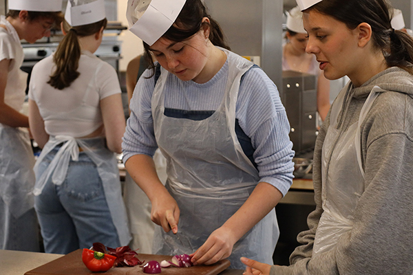 Students on a hospitality and catering taster session
