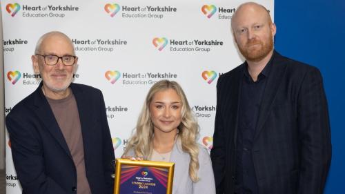 FE Award Winner with her certificate