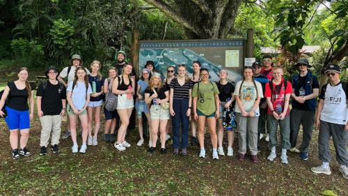 Animal Care and Travel & Tourism students from Wakefield College in Fiji