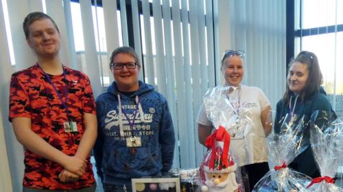 Hospitality students smiling 