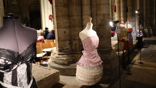 Selby Abbey with fashion show